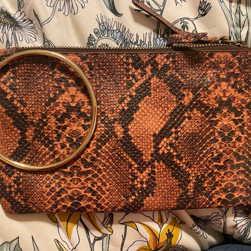 Abel Snakeskin wristlet